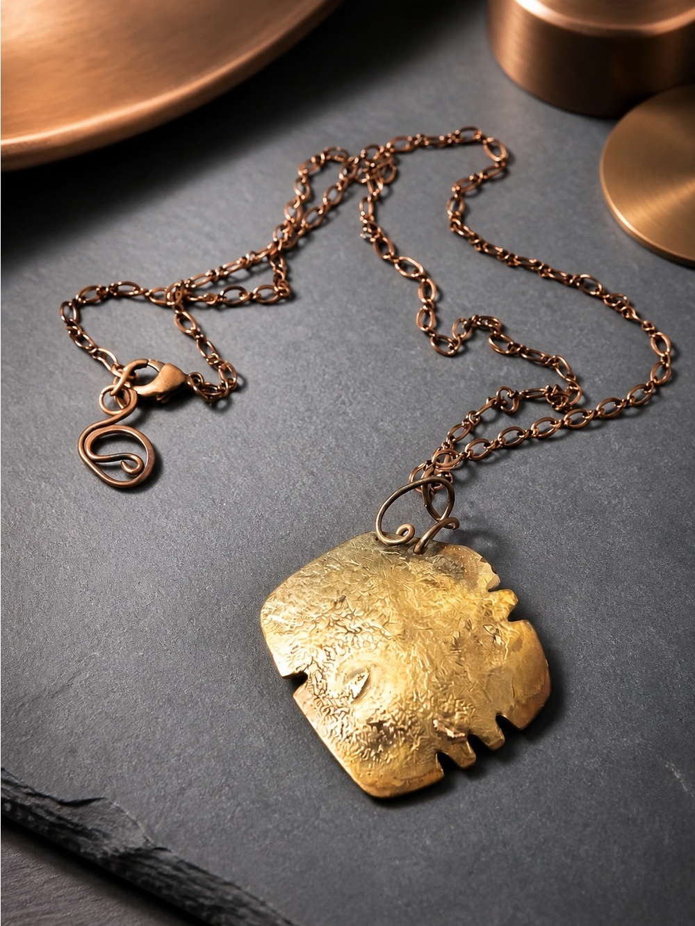 Handmade Capriccio Flame Painted Designer Necklace